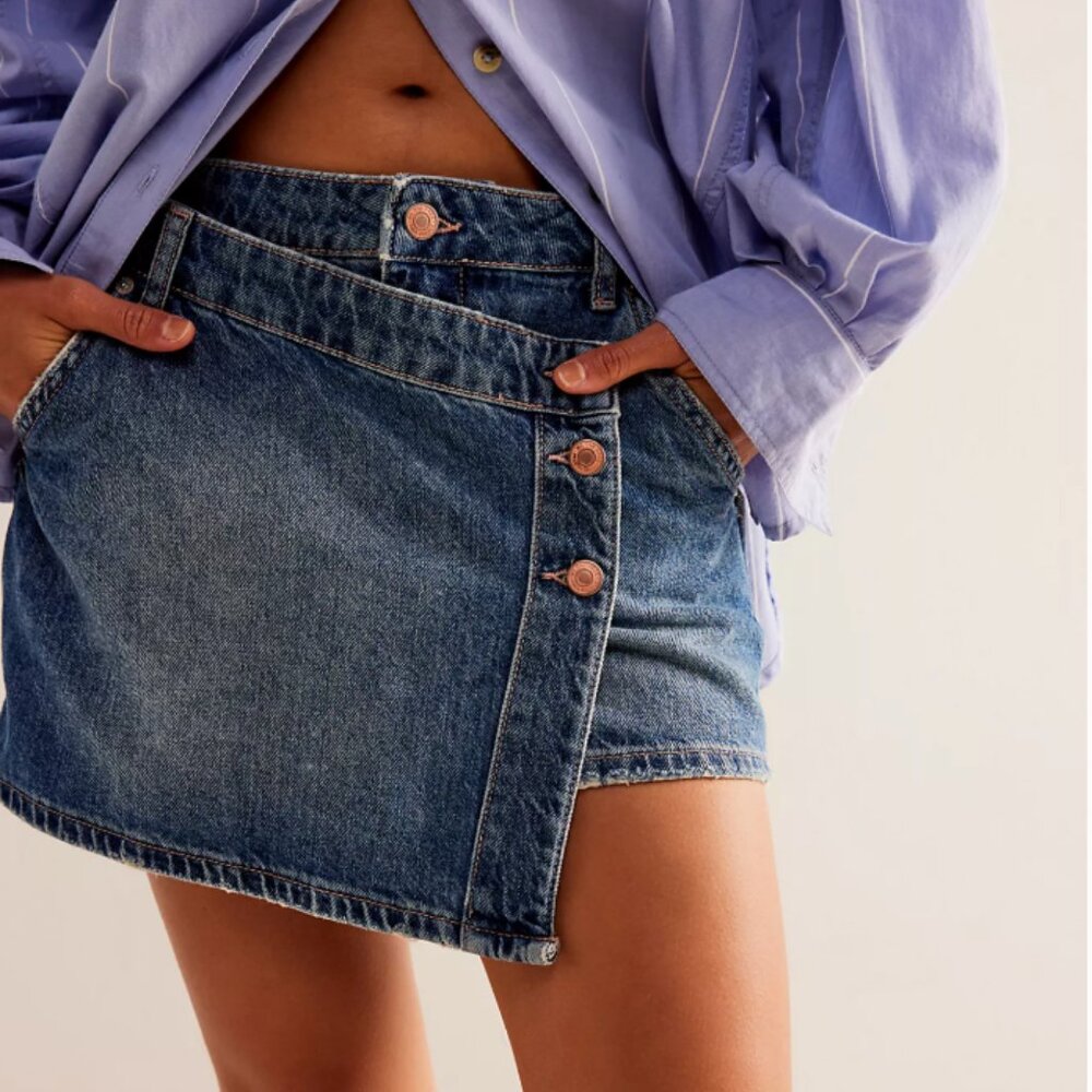 Free People We The Free Wynne Denim Skirt Size 30